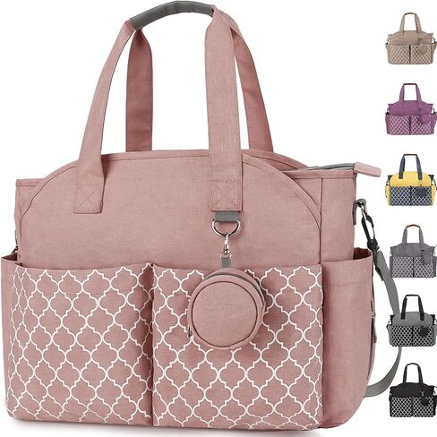 Baby Diaper Bag Tote for Girls and Boys with Pacifier Case, Large Tote Diaper Bag for Moms, Travel & Work, Stylish Mommy Bag for Hospital, Baby Shower Gifts, Black in Saudi Arabia