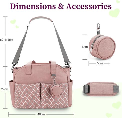 Baby Diaper Bag Tote for Girls and Boys with Pacifier Case, Large Tote Diaper Bag for Moms, Travel & Work, Stylish Mommy Bag for Hospital, Baby Shower Gifts, Black in Saudi Arabia