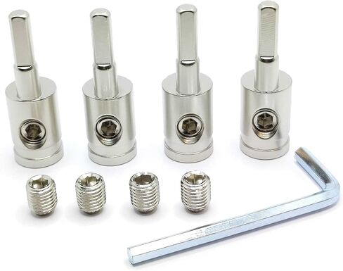 Terminal Connector Brass with Gold Plated 4 to 6 Gauge Amp Input Reducers for 4-6 Gauge Wire 4Pcs, Golden in Saudi Arabia