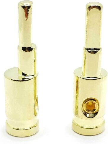 Terminal Connector Brass with Gold Plated 4 to 6 Gauge Amp Input Reducers for 4-6 Gauge Wire 4Pcs, Golden in Saudi Arabia