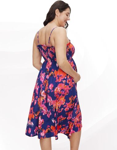HOFISH Womens Sleeveless Spaghetti Strap Nursing Dress for Breastfeeding,Summer Casual Breastfeeding Dress in Saudi Arabia