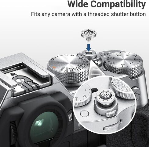 JJC Soft Shutter Release Button Fujifilm X100VI XT50 XM5, Mountain Pattern | for Fuji Fujifilm X-M5 X-T5 X-T4 X-T50 X-T30 III II X-PRO3 X00VI X100V X-E5 X-E4 X Half Leica Q3 M9 Sony RX10 IV Nikon Zf Df in Saudi Arabia