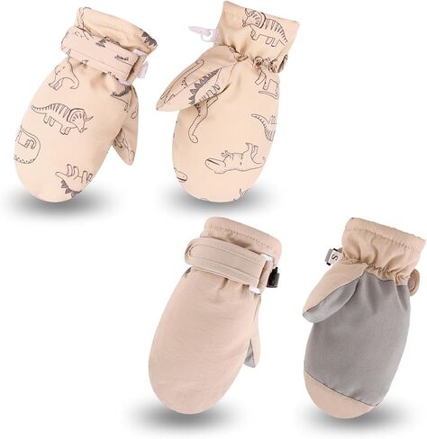 Toddler Winter Gloves Waterproof Baby Boys Mittens Fleece Girls Snow Gloves for Infant Kids Unisex Ski 6M-5T in Saudi Arabia