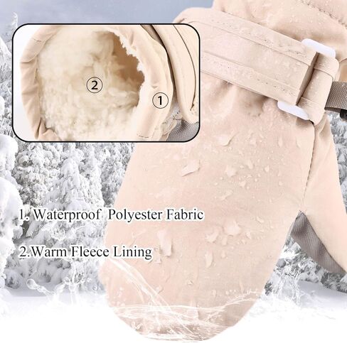 Toddler Winter Gloves Waterproof Baby Boys Mittens Fleece Girls Snow Gloves for Infant Kids Unisex Ski 6M-5T in Saudi Arabia