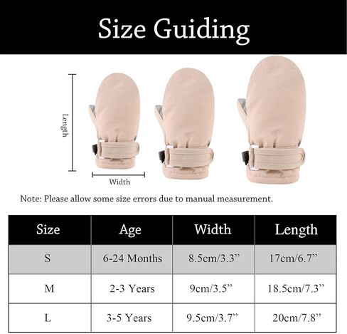 Toddler Winter Gloves Waterproof Baby Boys Mittens Fleece Girls Snow Gloves for Infant Kids Unisex Ski 6M-5T in Saudi Arabia