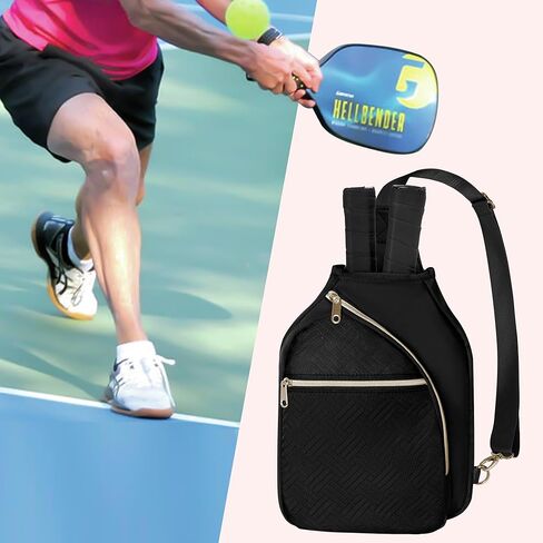 Pickleball Bag for Women, Pickleball Paddle Sling Bag, Pickle Ball Bag for Pickleball Accessories and Sport Gear (Patent Design) in Kuwait