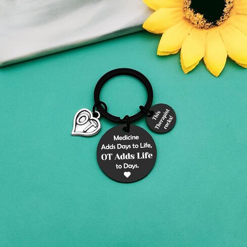 Baipilu Therapist Keychain Gifts for Women Men Appreciation Gift for Therapist Nurse Thank You Gifts for Therapist Keyring in Saudi Arabia