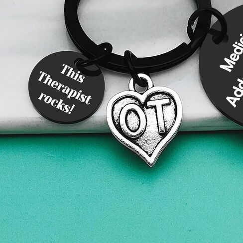 Baipilu Therapist Keychain Gifts for Women Men Appreciation Gift for Therapist Nurse Thank You Gifts for Therapist Keyring in Saudi Arabia