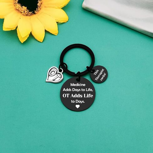 Baipilu Therapist Keychain Gifts for Women Men Appreciation Gift for Therapist Nurse Thank You Gifts for Therapist Keyring in Saudi Arabia