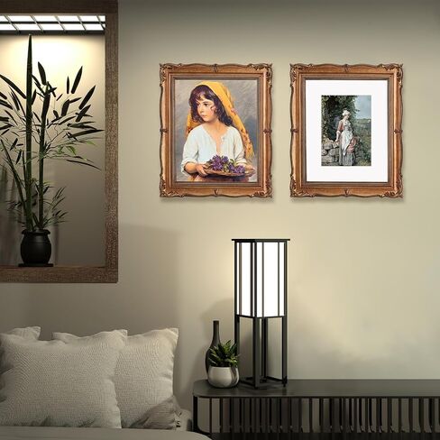PHAREGE Vintage 5x7 Picture Frame, Ornate Gold 4x6 Picture Frame with Mat or 5x7 Photo Frame without Mat, Antique Decor for Tabletop or Wall Display, 1 Pack in Kuwait