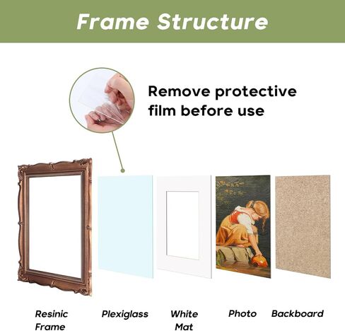 PHAREGE Vintage 5x7 Picture Frame, Ornate Gold 4x6 Picture Frame with Mat or 5x7 Photo Frame without Mat, Antique Decor for Tabletop or Wall Display, 1 Pack in Kuwait
