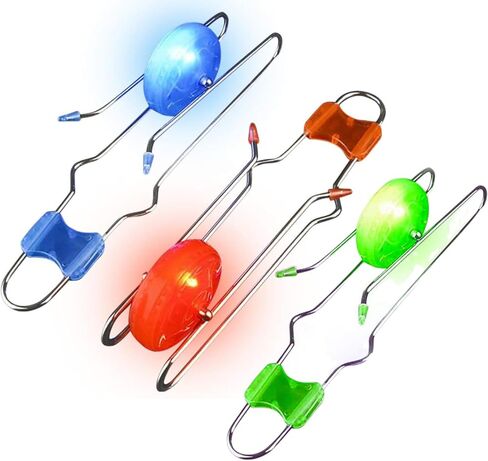 ArtCreativity Retro Light Up Gyro Wheels Set for Kids- Includes 6, 8.5 Inch Rail Twisters, Mesmerizing Spinning and Lighting Effects Design- Top Fun Gift for Boys and Girls in Saudi Arabia