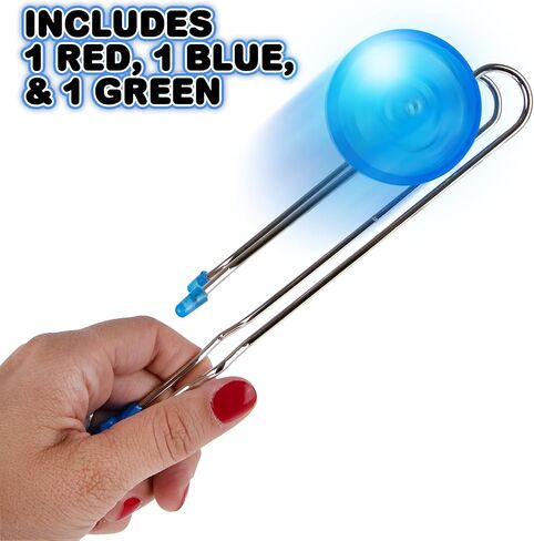 ArtCreativity Retro Light Up Gyro Wheels Set for Kids- Includes 6, 8.5 Inch Rail Twisters, Mesmerizing Spinning and Lighting Effects Design- Top Fun Gift for Boys and Girls in Saudi Arabia