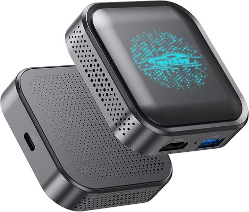 محول CarPlay/Android التلقائي AI Box 2.0 مع Netflix YouTube Tiktok، ترقية محول LED اللاسلكي Android Auto HDMI Dongle للهاتف إلى Miracast/بث الوسائط إلى السيارة/التلفزيون in Kuwait