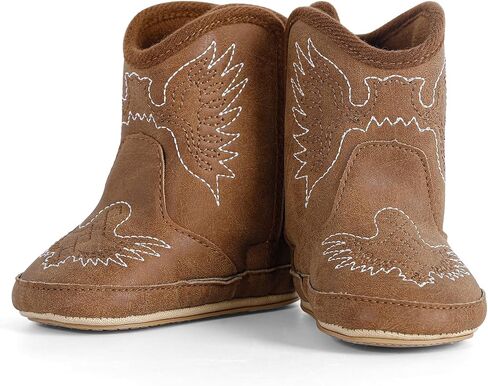 Infant Toddler Western Boots Cowgirl Cowboy Soft Rubber Sole Booties for Baby Girls Boys 3-18 Months in Saudi Arabia