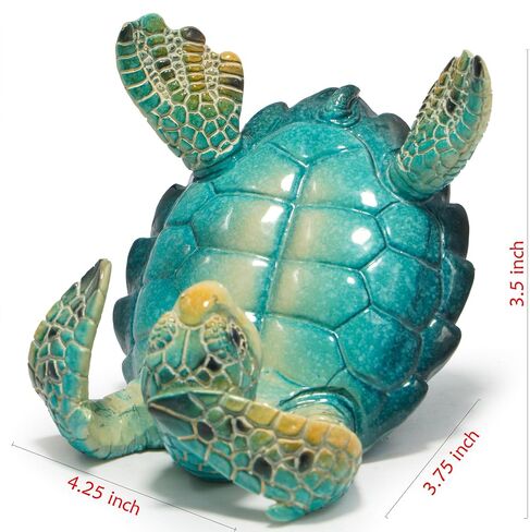 Hodao Sea Turtle Figurines Decoration Turtle Cell Phone Stand Holder for Cellphone Tablet On Desk Summer Ocean Animal Decor Ocean Style Phone Holder for Home Office Decoration (Blue-Turtle) in Saudi Arabia