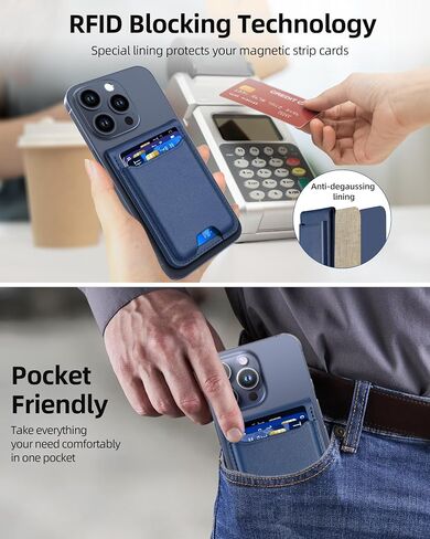 ExtreLife for Magsafe Wallet, Works with Apple Find My, 6 Cards Holder | Strongest Magnetic Wallet for iPhone 17/16/15/14/13/12 Series, for iPhone Wallet with Adjustable Stand, Vegan Leather, Black in Kuwait