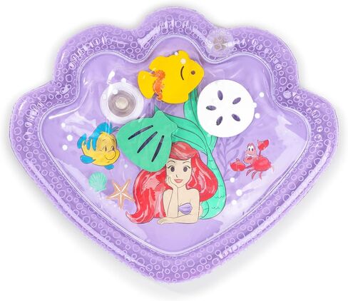 Bright Starts Disney Princess Ariel Tummy Time Water Mat, The Little Mermaid Sea Treasures, Purple, Baby Girl Newborn + in Saudi Arabia