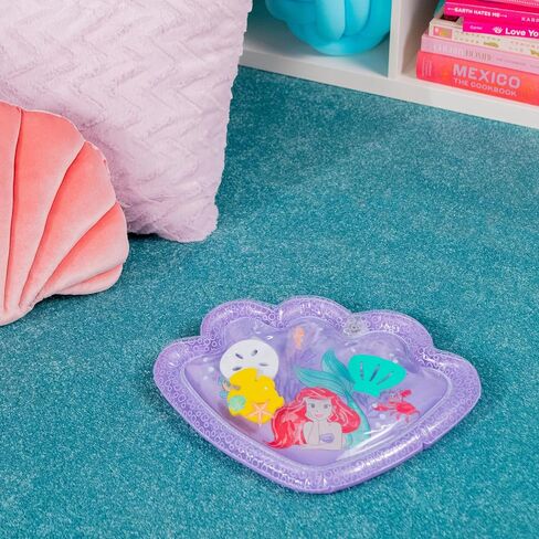 Bright Starts Disney Princess Ariel Tummy Time Water Mat, The Little Mermaid Sea Treasures, Purple, Baby Girl Newborn + in Saudi Arabia