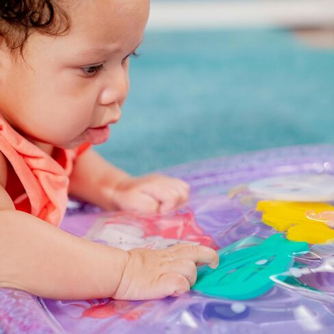 Bright Starts Disney Princess Ariel Tummy Time Water Mat, The Little Mermaid Sea Treasures, Purple, Baby Girl Newborn + in Saudi Arabia