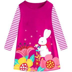 VIKITA Toddler Girls Dresses Winter Long Sleeve Girl Casual Clohtes for Kids 2-12 Years Xmas Gift