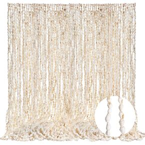 30 Pcs Sea Shell Leis Hawaiian Shell Leis Bulk Tahitian Dove White Nassa Necklace Natural Long Cowrie Shell Necklace Summer Beach Party Apparel Jewelry Accessories for Women Men
