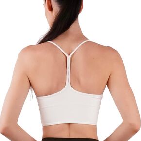 Airy Spaghetti Strap Longline Sports Top Wireless Yoga Bralette with Removeable Pads A-C Cup