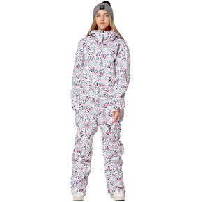 HOTIAN Women Ski Suits One Piece Jumpsuits Overalls Winter Outdoor Snow Suits Waterproof Snowboard Suit