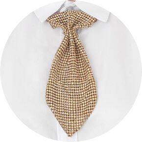 ELABEST Rhinestone Neck Tie Sparkling Tie Necklace Adjustable Diamond Tie for Women and Girls