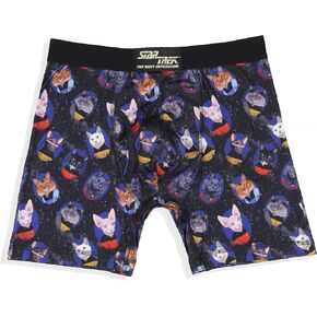 INTIMO Star Trek Men's The Next Generation Cat Characters Boxer Briefs Underwear Sleep Shorts