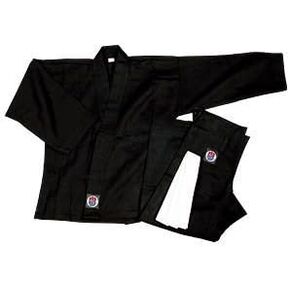 ProForce 6oz 100% Cotton Karate Gi/Uniform - Black - Size 1