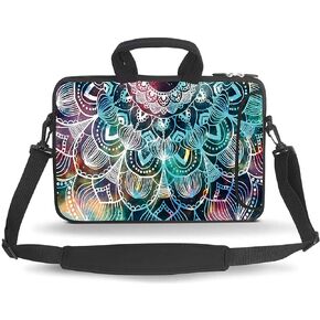 HEABPY Messenger Bag Carrying Case Sleeve with Handle Accessory Pocket Fits Laptops/Notebook/ebooks/Kids Tablet/ipad (Mandala, 13-13.3 inch)