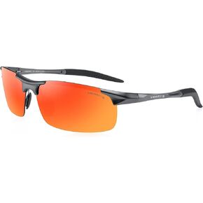 MERRY'S Men's Sports Fashion Driving Polarized Sunglasses for Men-Unbreakable Frame Rimless Shades S8277