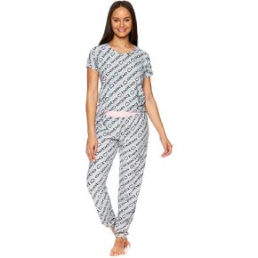bebe Womens Pajamas Set - Short Sleeve T-Shirt and Lounge Pajama Capri Sleepwear Set