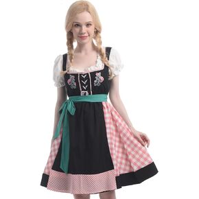 FCCAM Oktoberfest Costume Women's Dirndl Dress for German Oktoberfest Carnival Party Halloween
