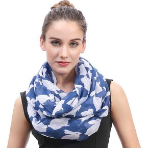 Lina & Lily Bunny Rabbit Print Women's Infinity Scarf Lightweight
