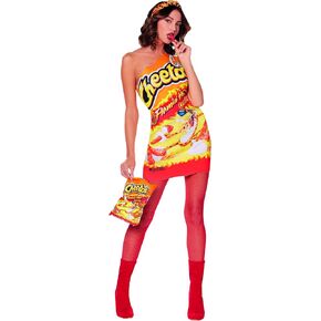 Spirit Halloween Cheetos Adult Flamin’ Hot Cheetos Dress Costume | Officially Licensed | Funny Halloween Costume