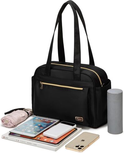 Rabjen Small Teacher Bag for Work with 13'' Laptop Compartment, Utility Laptop Tote Bag with Cup Holder in Saudi Arabia