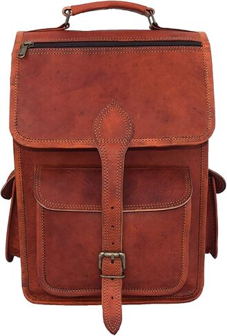Vintage Leather Laptop Backpack 13 Inch MacBook Pro/Air Bag Rucksack Shoulder Bag in Saudi Arabia