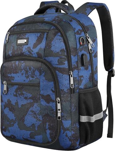 Travel Laptop Backpack, Extra Large 40L Laptop Backpacks for Men Women, College Bookbag, RFID Anti Theft Airplane Approve With USB Charging Port Business Work Bag Fits 17 Inch Laptop Notebook in Saudi Arabia