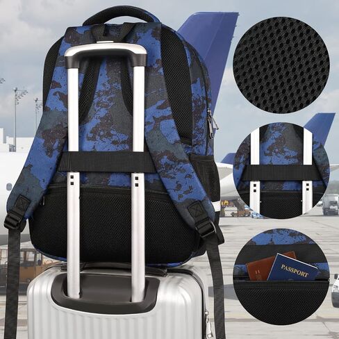 Travel Laptop Backpack, Extra Large 40L Laptop Backpacks for Men Women, College Bookbag, RFID Anti Theft Airplane Approve With USB Charging Port Business Work Bag Fits 17 Inch Laptop Notebook in Saudi Arabia
