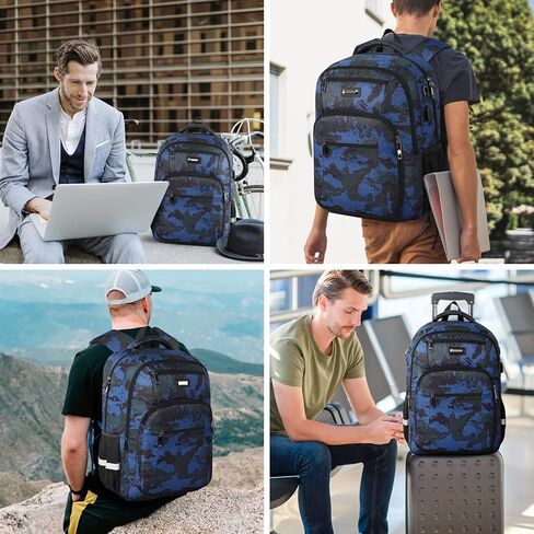 Travel Laptop Backpack, Extra Large 40L Laptop Backpacks for Men Women, College Bookbag, RFID Anti Theft Airplane Approve With USB Charging Port Business Work Bag Fits 17 Inch Laptop Notebook in Saudi Arabia