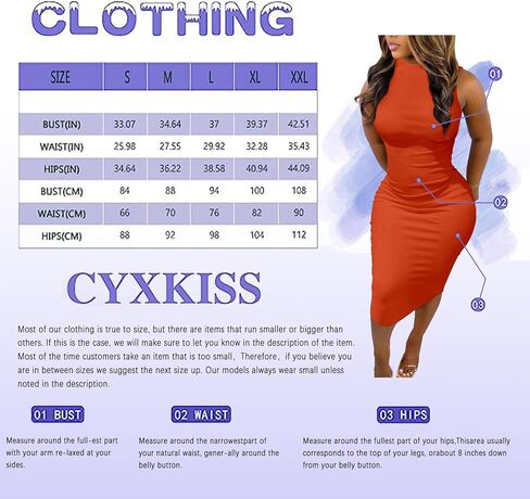 CYXKISS Bodycon Dresses for Women Sexy Midi Date Night Tight Summer Tank Club Sleeveless Mock Neck Midi Dresses for Women in Saudi Arabia