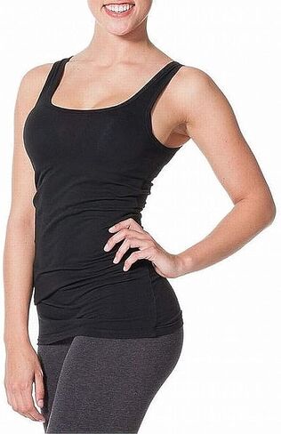 قميص بدون أكمام طويل ونحيف بذيل صلب من ألياف لدنة سوبيما in Kuwait