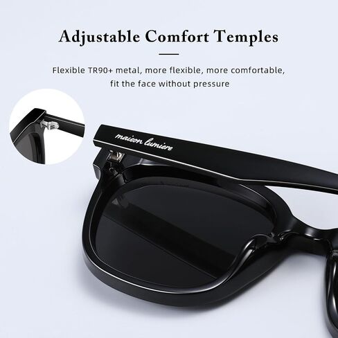 Korean Retro Square Polarized Women Sunglasses Vintage Minimalist Style in Saudi Arabia