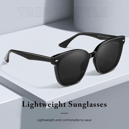 Korean Retro Square Polarized Women Sunglasses Vintage Minimalist Style in Saudi Arabia