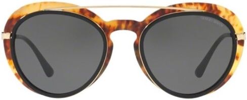 Giorgio Armani AR6055F - 302187 Sunglasses Gold/Black / Amber w/Grey Lens 54mm in Kuwait