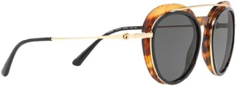 Giorgio Armani AR6055F - 302187 Sunglasses Gold/Black / Amber w/Grey Lens 54mm in Kuwait