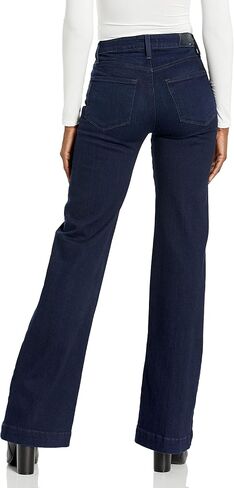 PAIGE Women's Leenah High Rise Wide Leg Transcend Vintage in Telluride Jeans in Saudi Arabia