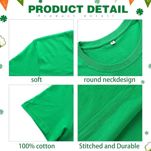 قميص عيد القديس باتريك، قميص أخضر شامروك أيرلندي مع قلائد نظارات شمسية للنساء والرجال in Kuwait